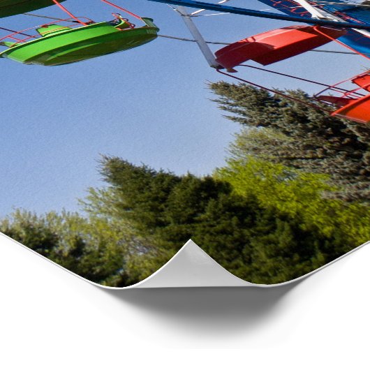 Rainbow Colored Ferris Wheel Poster (Ecke)