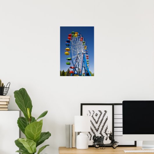Rainbow Colored Ferris Wheel Poster (Heimbüro)