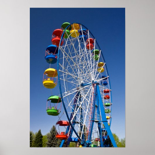 Rainbow Colored Ferris Wheel Poster (Vorne)