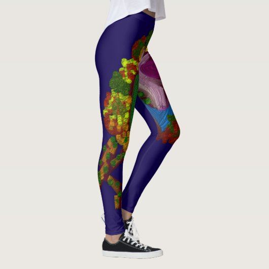 Rainbow Colored Floral Leggings (Rechts)