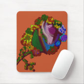 Rainbow Colored Floral Mousepad (Mit Mouse)