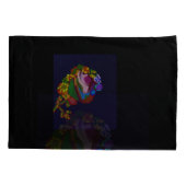 Rainbow Colored Floral Pillowcases Kissenbezug (Rückseite-Links)