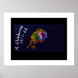 Rainbow Colored Floral Poster