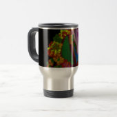 Rainbow Colored Floral Reisebecher (Vorderseite Links)