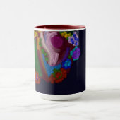 Rainbow Colored Floral  Tasse (Zentrum)