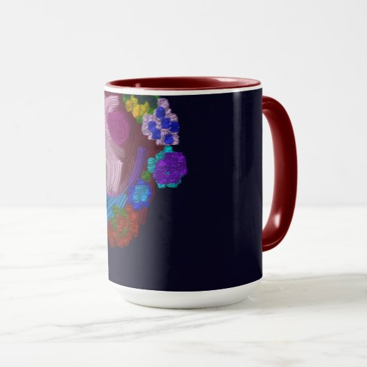 Rainbow Colored Floral  Tasse (VorderseiteRechts)