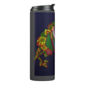 Rainbow Colored Floral Thermosbecher (Nach links gedreht)