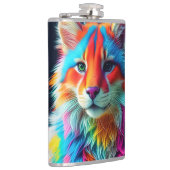 Rainbow Colored Furry Cat-68587 Flachmann (Rechts)