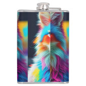 Rainbow Colored Furry Cat-68587 Flachmann (Rückseite)