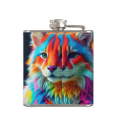 Rainbow Colored Furry Cat-68587 Flachmann (Rückseite)