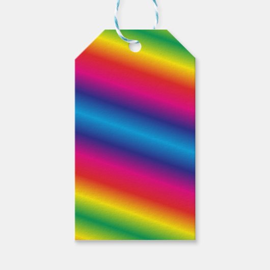 Rainbow Colored Gift Tags Geschenkanhänger (Vorderseite)