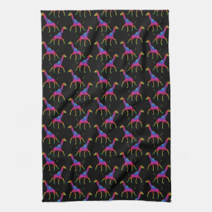 Rainbow Colored Giraffe Handtuch