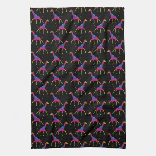 Rainbow Colored Giraffe Handtuch (Vertikal)