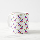 Rainbow Colored Giraffe Kaffeetasse (Vorderseite Links)