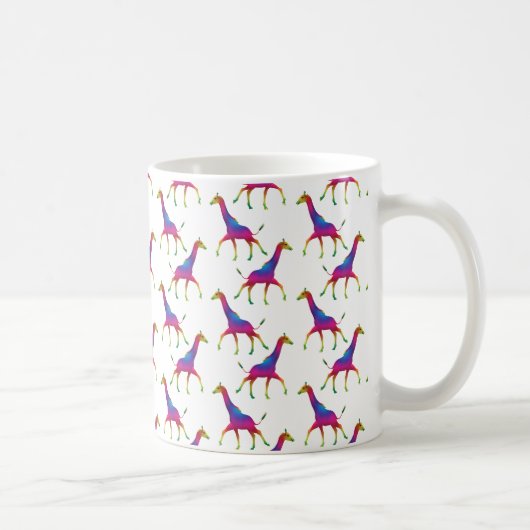 Rainbow Colored Giraffe Kaffeetasse (Rechts)