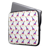 Rainbow Colored Giraffe Laptopschutzhülle (Vorderseite Links)