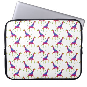 Rainbow Colored Giraffe Laptopschutzhülle