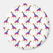 Rainbow Colored Giraffe Magnet (Vorne)