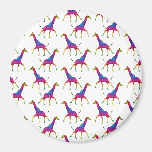 Rainbow Colored Giraffe Magnet (Vorne)