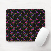 Rainbow Colored Giraffe Mousepad (Mit Mouse)