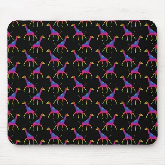 Rainbow Colored Giraffe Mousepad (Vorne)