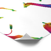 Rainbow Colored Giraffe Poster (Ecke)