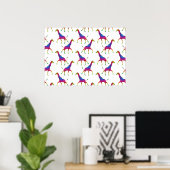 Rainbow Colored Giraffe Poster (Heimbüro)