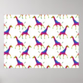 Rainbow Colored Giraffe Poster (Vorne)