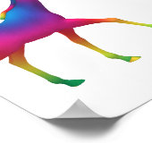 Rainbow Colored Giraffe Poster (Ecke)