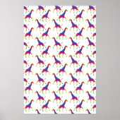 Rainbow Colored Giraffe Poster (Vorne)
