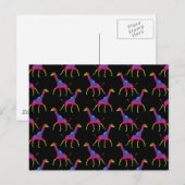 Rainbow Colored Giraffe Postkarte (Vorne/Hinten)