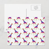 Rainbow Colored Giraffe Postkarte (Vorne/Hinten)