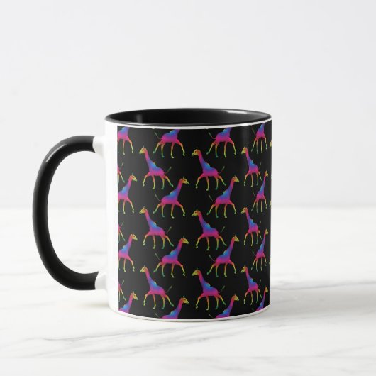 Rainbow Colored Giraffe Tasse (Links)