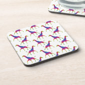 Rainbow Colored Giraffe Untersetzer (Linke Seite)
