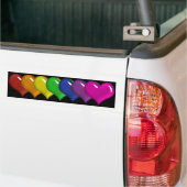 Rainbow Colored Hearts Autoaufkleber (Auf Lkw)