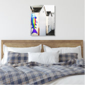 Rainbow Colored Kite Leinwanddruck (Insitu (Schlafzimmer))