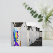 Rainbow Colored Kite Postkarte (Stehend Vorderseite)