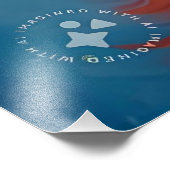 Rainbow Colored Kitten Potrait Fotodruck (Ecke)