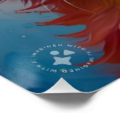 Rainbow Colored Kitten Potrait Poster (Ecke)