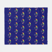 Rainbow Colored Lollipops Customizable Fleecedecke (Vorderseite (Horizontal))