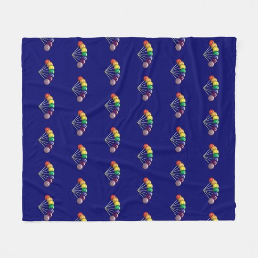 Rainbow Colored Lollipops Customizable Fleecedecke (Vorderseite (Horizontal))