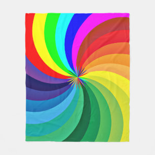 Rainbow Colored Mandala-46556 Fleecedecke