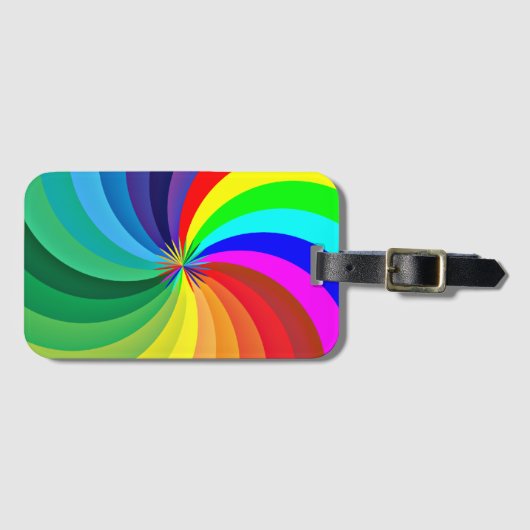 Rainbow Colored Mandala-46556 Gepäckanhänger (Vorderseite (Horizontal))