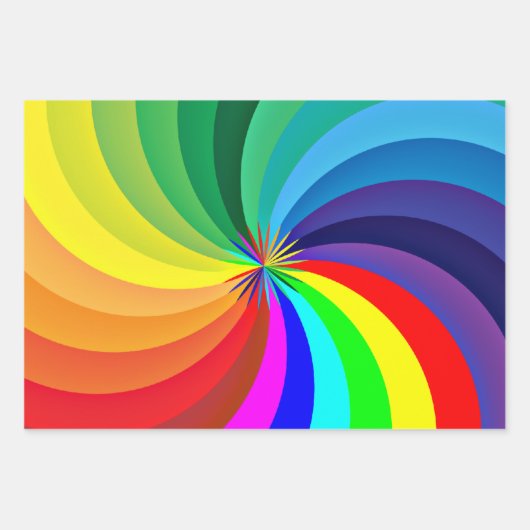 Rainbow Colored Mandala-46556 Geschenkpapier Set (Vorderseite 2)