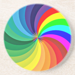 Rainbow Colored Mandala-46556 Getränkeuntersetzer