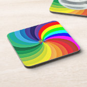 Rainbow Colored Mandala-46556 Getränkeuntersetzer (Linke Seite)