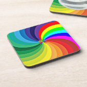 Rainbow Colored Mandala-46556 Getränkeuntersetzer (Linke Seite)