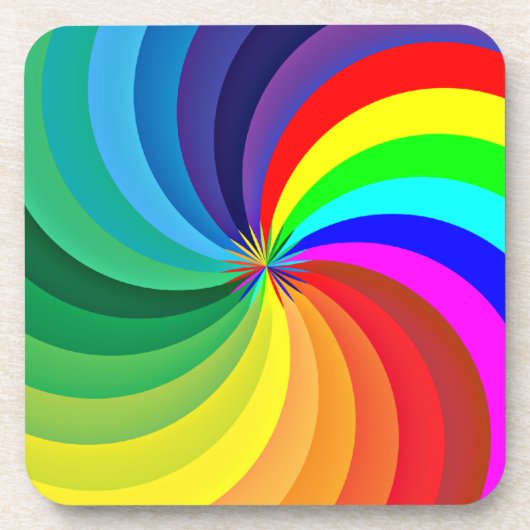 Rainbow Colored Mandala-46556 Getränkeuntersetzer (Vorderseite)