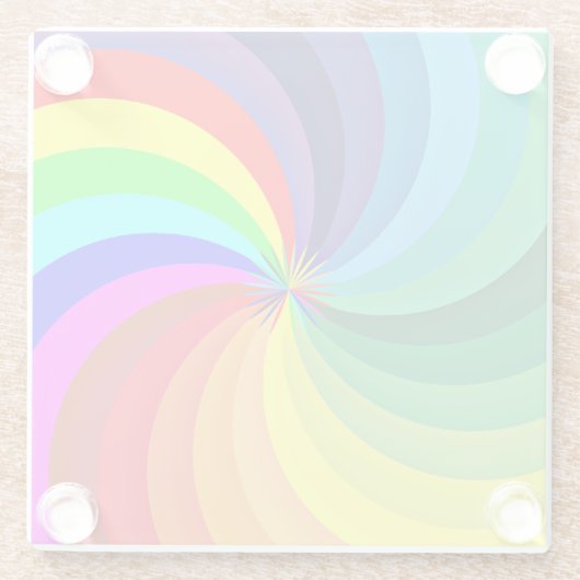 Rainbow Colored Mandala-46556 Glasuntersetzer (Rückseite)