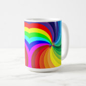 Rainbow Colored Mandala-46556 Kaffeetasse (VorderseiteRechts)